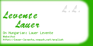 levente lauer business card